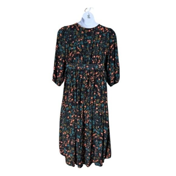 Ava & Liv Cottagecore Floral Maxi Dress 14W Peasant Fairy Grunge Bohemian Artsy - Picture 7 of 11